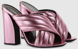 'Webby' Metallic Crossover Leather Sandals - ( Gold, Pink, Silver ) - DESIGNER INSPIRED FASHIONS