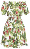 Off-The-Shoulder Printed Cotton-Poplin Mini Dress
