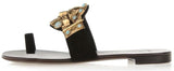 Embellished Tribal Sandals in Brown or Black - DESIGNER INSPIRED FASHIONS