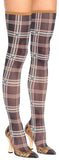 Over-the-Knee Plaid Boots