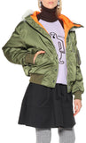 Fur-Trimmed Bomber Jacket