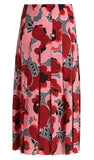 Poppy-Print Blouse and Pleated Skirt Set