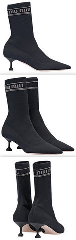 Knit Kitten-Heel Sock-Booties