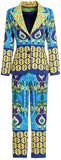 Geometric Print Blazer & Pant Set