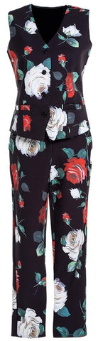 Floral Print Vest & Pant Set