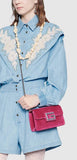 Shoulder Bag with Square G, Pink