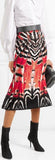 Printed Jacquard Midi Skirt