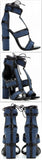 Patchwork Denim & Leather Cage Sandals in Blue - DESIGNER INSPIRED FASHIONS