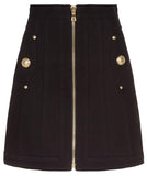 A-Line Denim Mini Skirt with Pockets