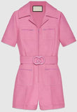 Belted Short Jumpsuit