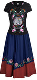 Embroidered Top and Skirt Set