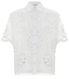 'Breeze' Doily Shirt - White or Black | DESIGNER INSPIRED FASHIONS