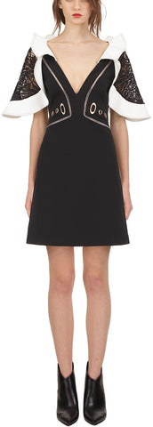 Eyelet Frill Mini Dress