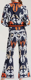 Printed Jacket & Flared Pant Set