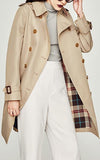 Double-Breasted Trench Coat, Khaki
