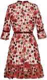 Embellished Embroidered Floral Mini Dress