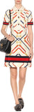 Logo Belt Printed Mini Dress