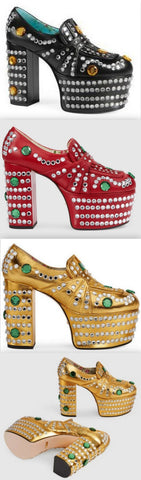 'Amilina' Embellished Platform Loafer - Black, Red, Metallic Gold | DESIGNER INSPIRED FASHIONS