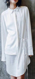 Long White Asymmetric Shirt - DESIGNER INSPIRED FASHIONS