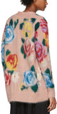 Pink Flowers Long Cardigan