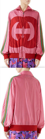 Zip-Front Technical Jacket with GG Logo