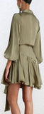 Empire Silk Robe Dress in Green, Pink or Black - DESIGNER INSPIRED FASHIONS