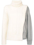 Layered Cable Knit Tabard Sweatshirt