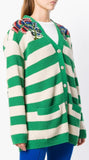Striped Embellished Cardigan