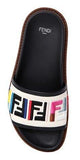 Embroidered Canvas Slide Sandals
