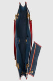 Large Tote with Tiger Head - Blue or Brown