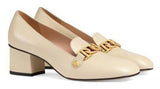 Sylvie Leather Mid-Heel Pump - Black or White