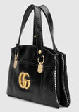 Arli Large Python Top Handle Bag