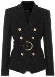 Belted Double-Breasted Jacket