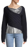 Chunky Chain Mail-Paneled Sweater