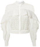 Floral Organza Cutwork Top