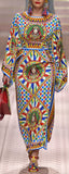 Printed Charmeuse Dress