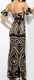 Glitter Off Shoulder Gown - Black or Nude