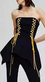 Strapless Lace-Up Top