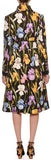 Iris-Print Brocade Coat