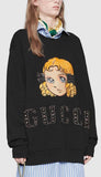 Oversize Sweatshirt with Manga Patch