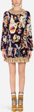 Printed Velvet Dress