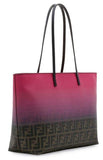 FF Two Tone Ombre Zucca Roll Bag - Cobalt Blue, Pink, Light Blue, Orange
