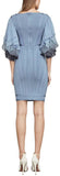 Off-the-Shoulder Chiffon Trimmed Dress
