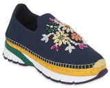 Jewel-Embellished Neoprene Slip-on Espadrille Sneakers - ( Orange, Yellow, Blue ) - DESIGNER INSPIRED FASHIONS