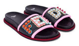 Studded Logo Slide Sandals