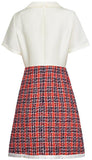 Tweed-Contrast Mini Dress