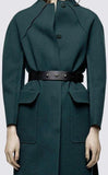 Belted Structured Wool Coat