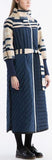 Paneled Puffer Wool Coat