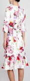 Floral-Appliques Dress