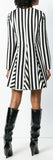 Striped Printed Flared Dress